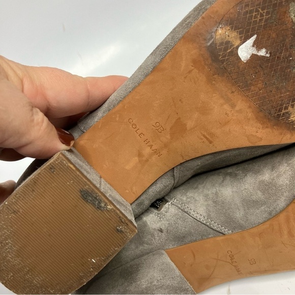 Cole Haan Elyse booties gray suede pointed toe size 9 - Picture 7 of 7